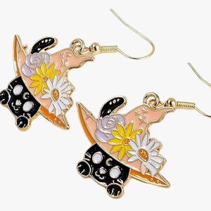 Cute Cat Halloween Fall Earrings